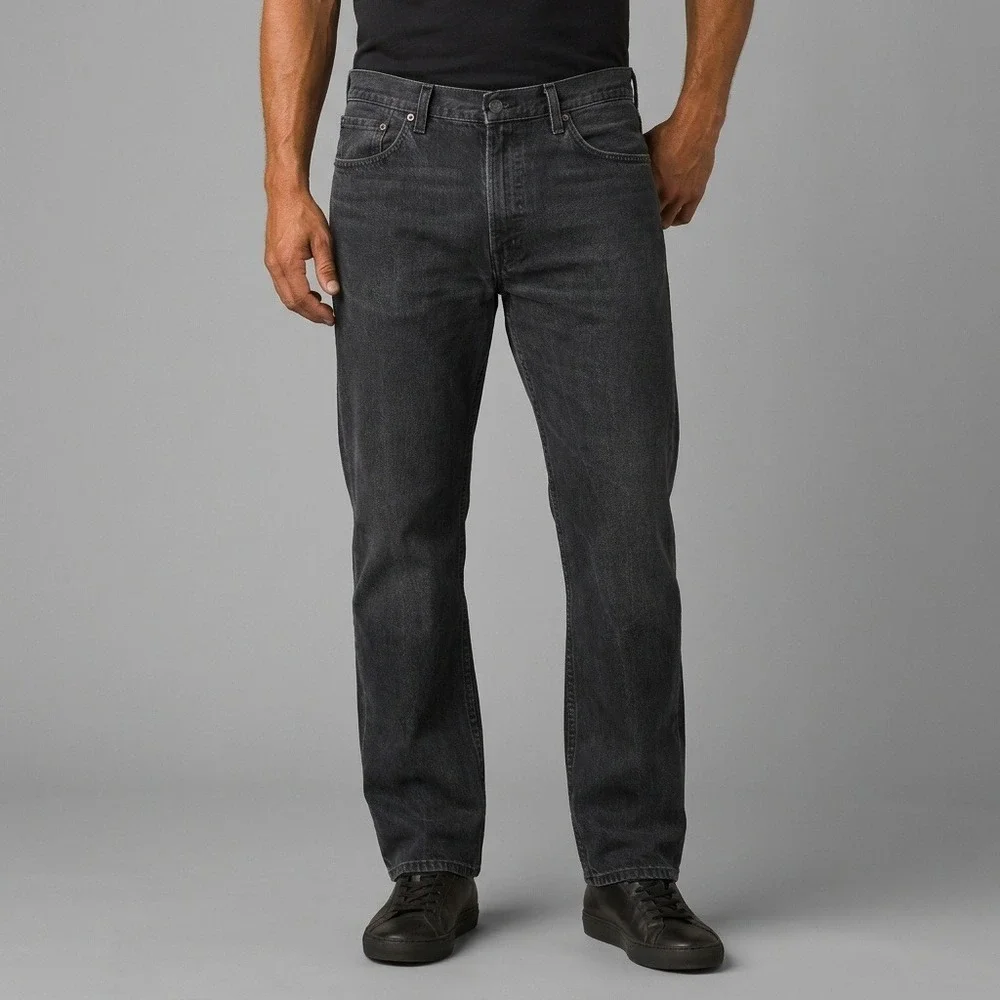 Vintage Levis 505‎ Jeans Mens 38x30 Black Denim Regular Fit Straight Leg USA 90s